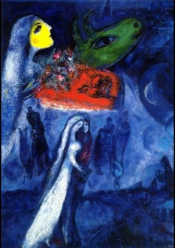 Marc Chagall Werke - On Two Banks Zeitgenosse Marc Chagall